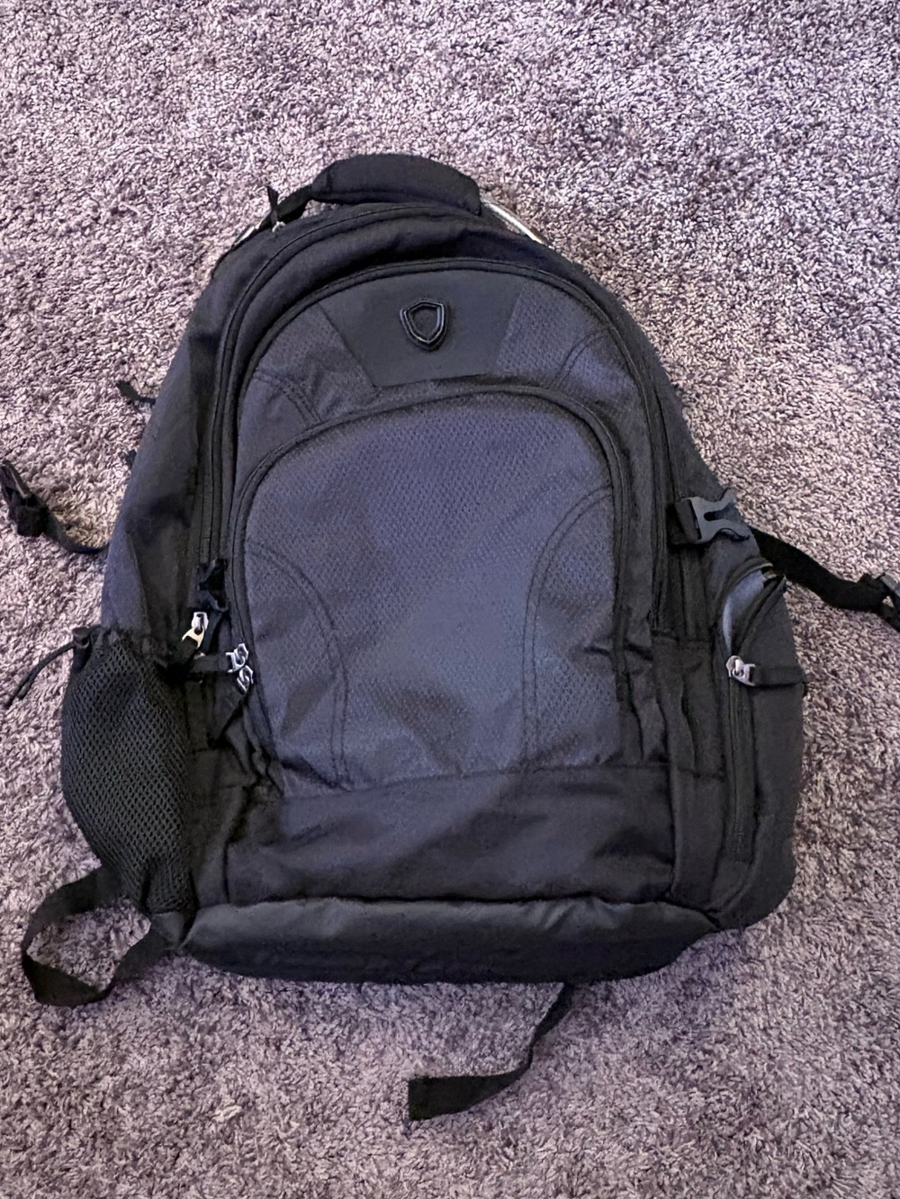 Black Men's Everyday Backpack - Durable Laptop Bag